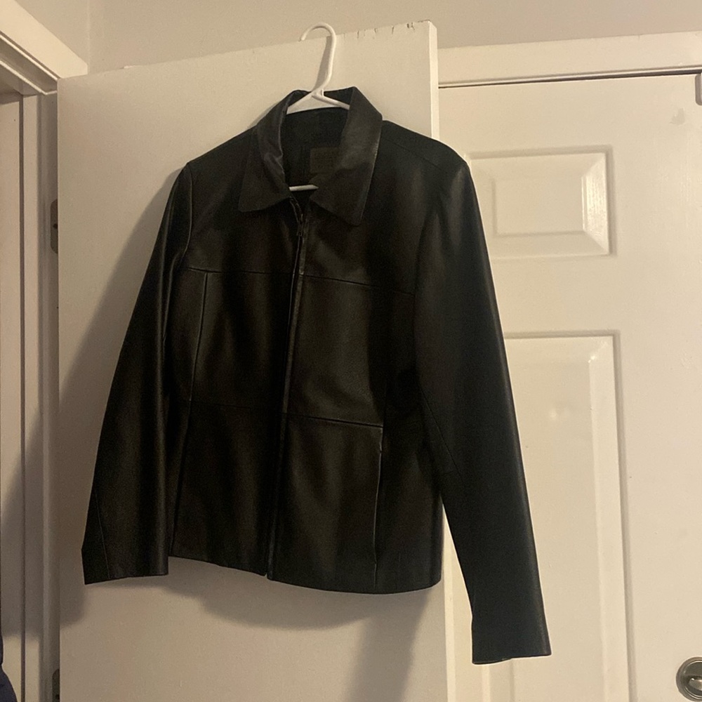 Black leather jacket gentle used non smoking household